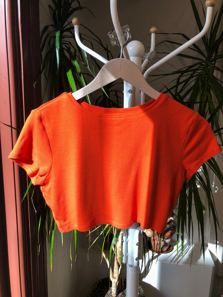 Kookai Cropped Orange T-Shirt – milliandco
